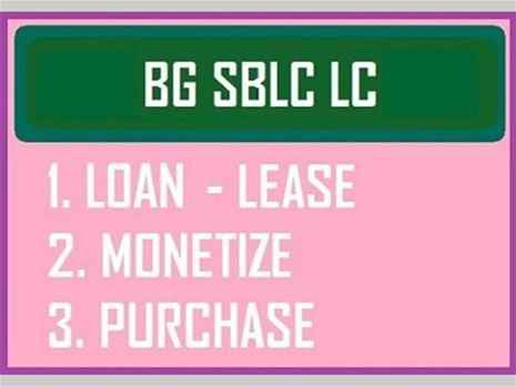 Bg,sblc,mtn,finance loans available for lease